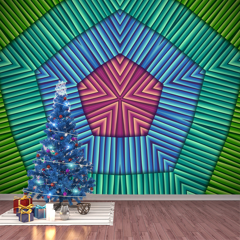 Geometric Illustration Wallpaper Mural Decal Customized Modern Wall Covering for Bedroom