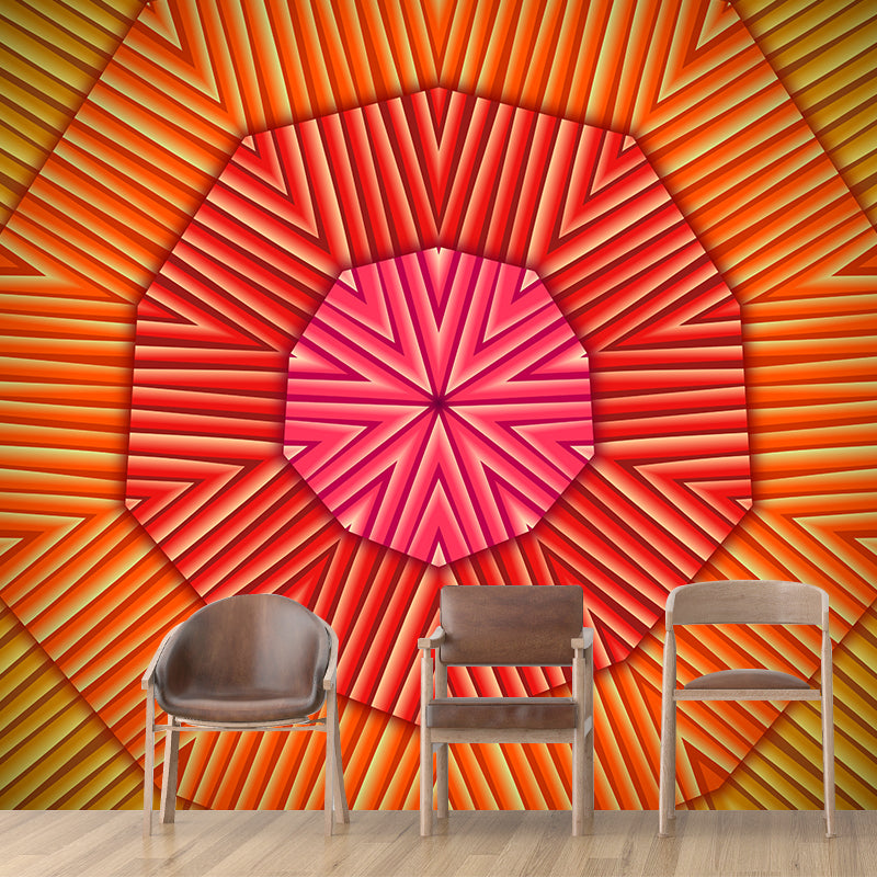 Geometric Illustration Wallpaper Mural Decal Customized Modern Wall Covering for Bedroom