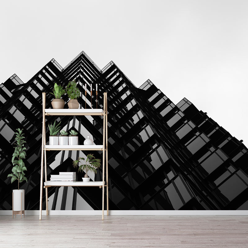 City Building Wallpaper Mural Decal Customized Modern Wall Covering for Meeting Room