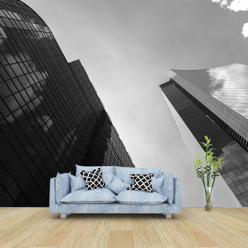 City Building Wallpaper Mural Decal Customized Modern Wall Covering for Meeting Room