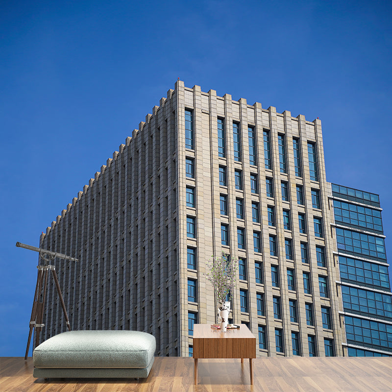 City Building Wallpaper Mural Decal Customized Modern Wall Covering for Meeting Room