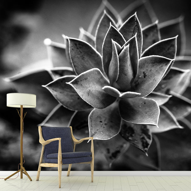 Green Plant Mural Wallpaper for Dining Room Reading Room, Custom Size Available