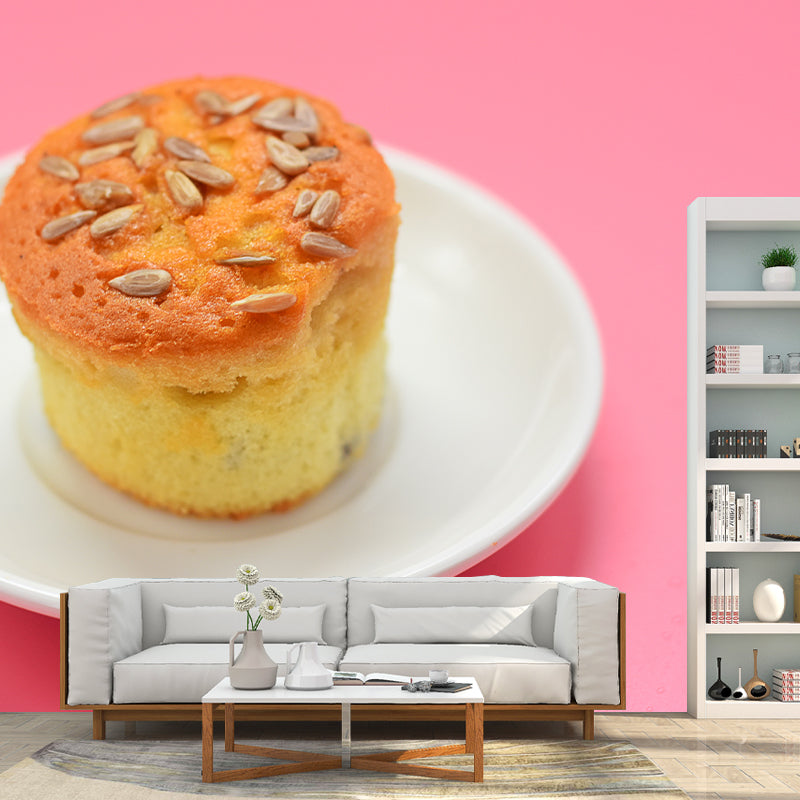 Sweet Pastry Mural Wallpaper Water Resistant for Cake Shop, Custom Size Available