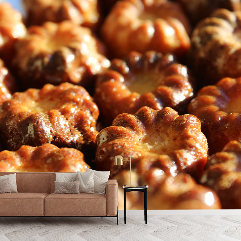 Sweet Pastry Mural Wallpaper Water Resistant for Cake Shop, Custom Size Available