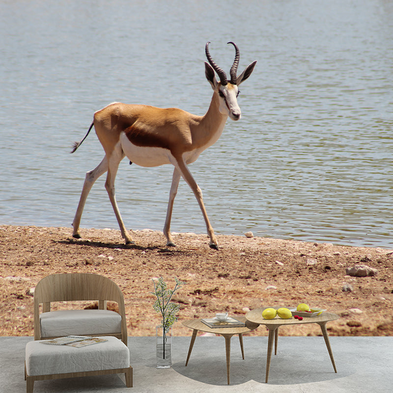 Springbok Mural Wallpaper Stain Resistant Wall Covering for Living Room