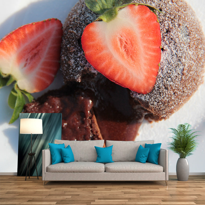 Delicious Dessert Mural Wallpaper Modern Decorative, Custom Size Available