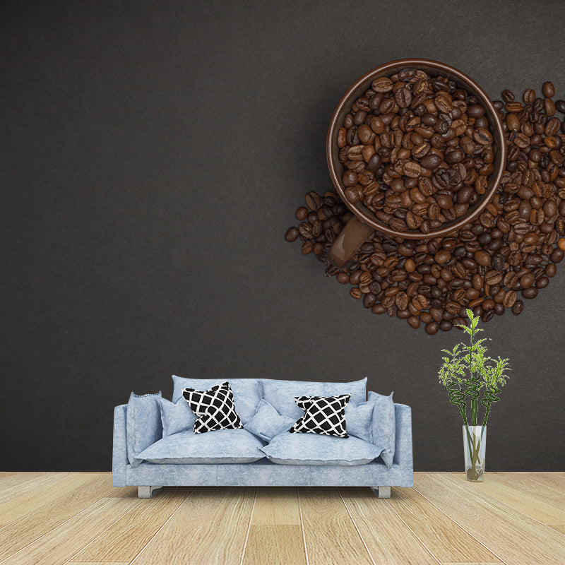 Coffee Beans Mural Commercial Decoration for Coffee Shop, Water Resistant