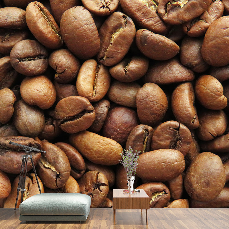 Coffee Beans Mural Commercial Decoration for Coffee Shop, Water Resistant