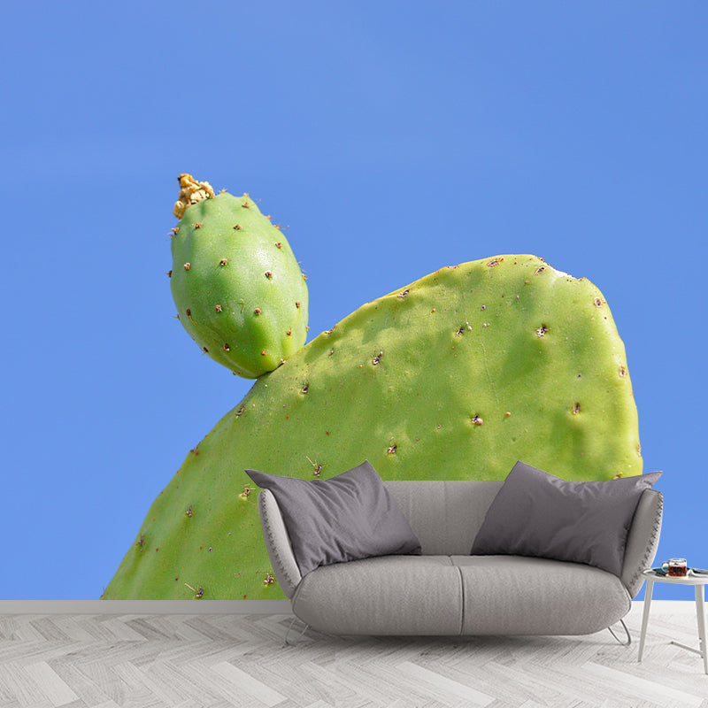 Tropical Cactus Mural Decal Moisture Eco-friendly Wallpaper Resistant for Dining Room