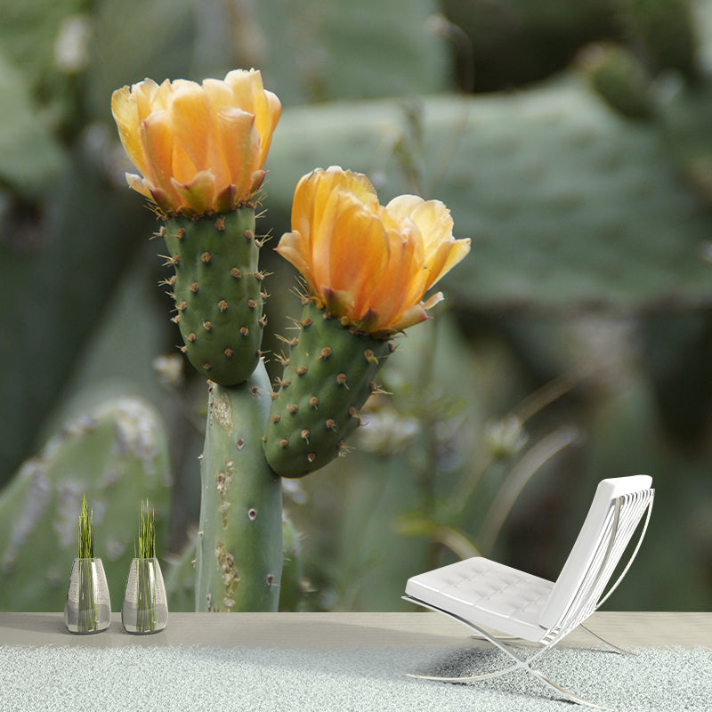 Papier peint Mural Cactus, couleur verte, résistant à la moisissure, pour décoration de salon