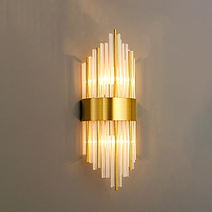 2 lichten Crystal Flush Mount Wall Sconce in zwart/gouden postmodern sconce licht