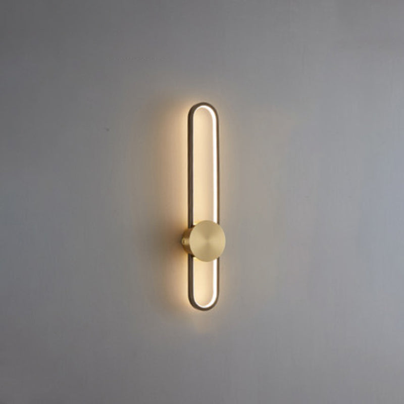Oval Wall Lamp Aluminum Simple Design Simple Style LED Light Wall Sconce