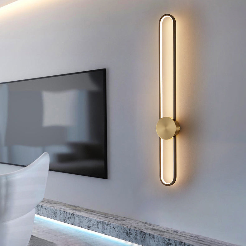 Oval Wall Lamp Aluminum Simple Design Simple Style LED Light Wall Sconce