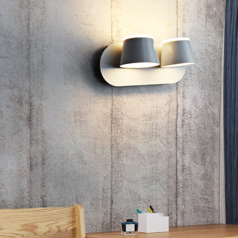 LED Flush Mount Wall Sconce with Acrylic Shade Modern Sconce Light for Living Room