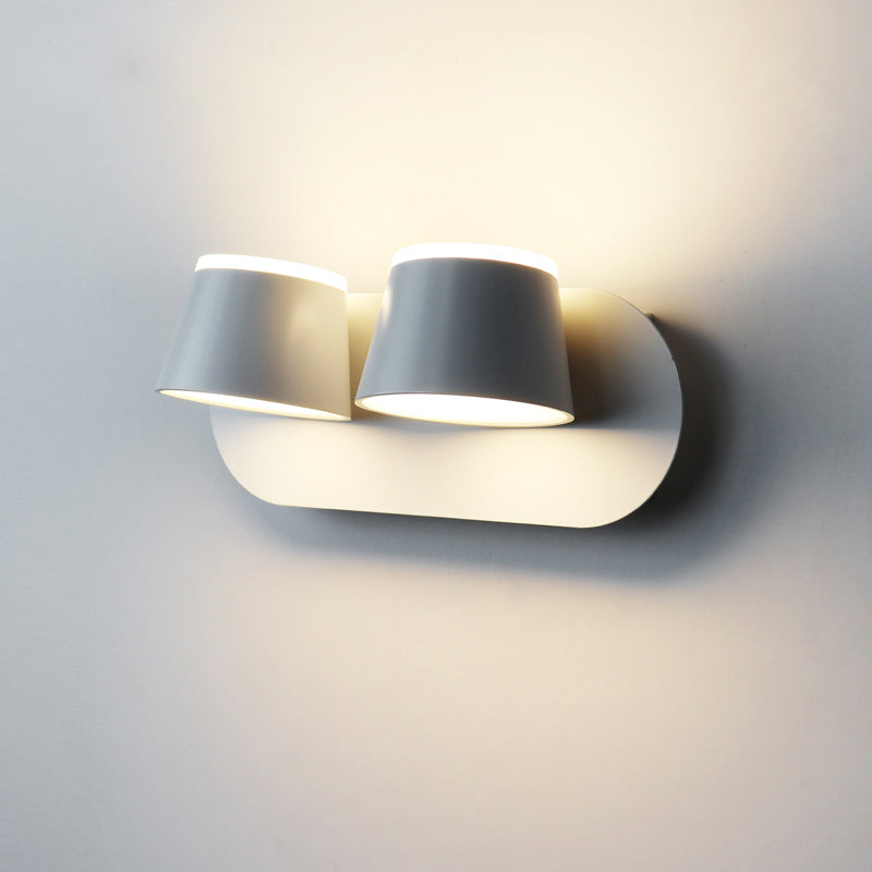 LED Flush Mount Wall Sconce with Acrylic Shade Modern Sconce Light for Living Room