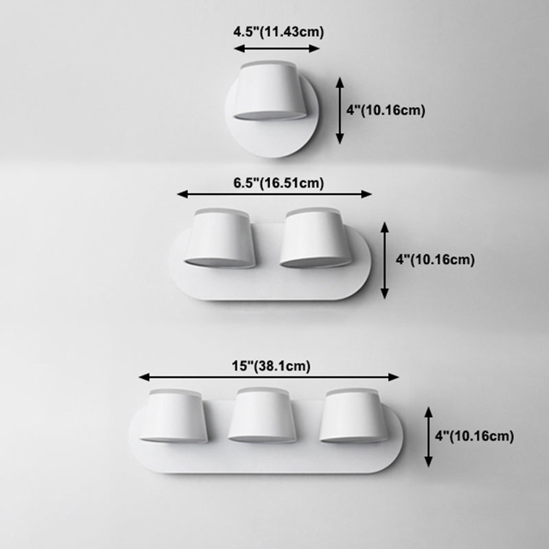 LED Flush Mount Wall Sconce with Acrylic Shade Modern Sconce Light for Living Room