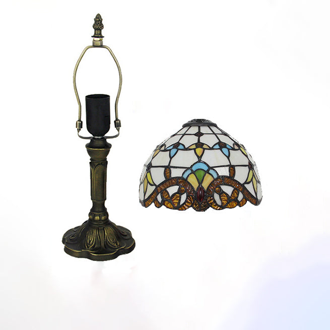 Schüssel Nachttisch Lampe Single-Bulb Buntglas Tiffany Tisch leichte Ideen für das Restaurant