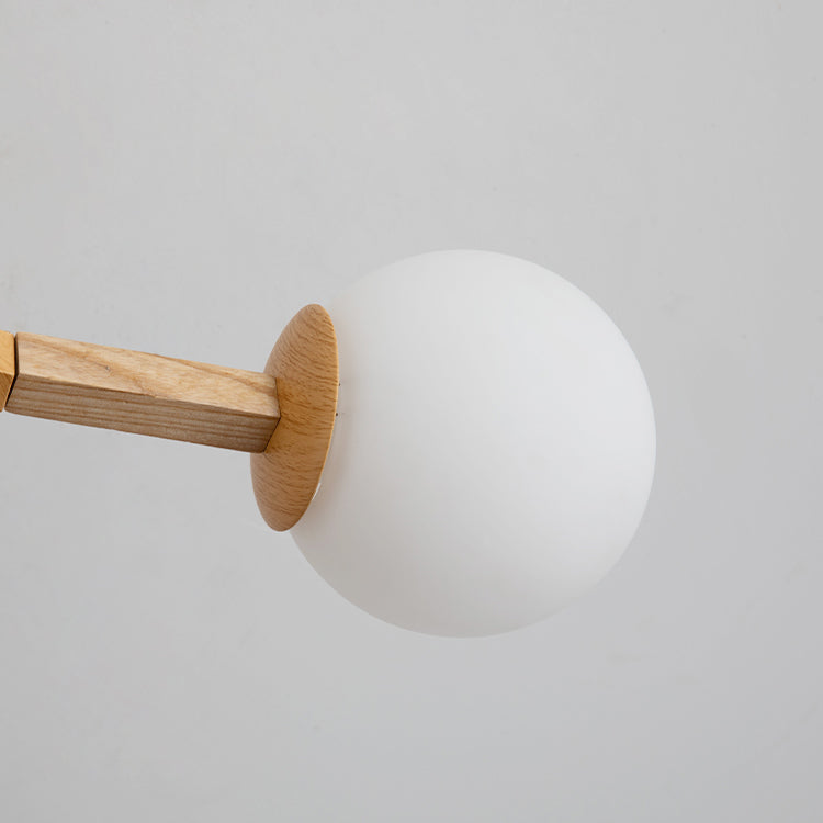 Holzkugel geformt Kronleuchter Anhänger Leicht moderne Deckenheizlicht in Holz