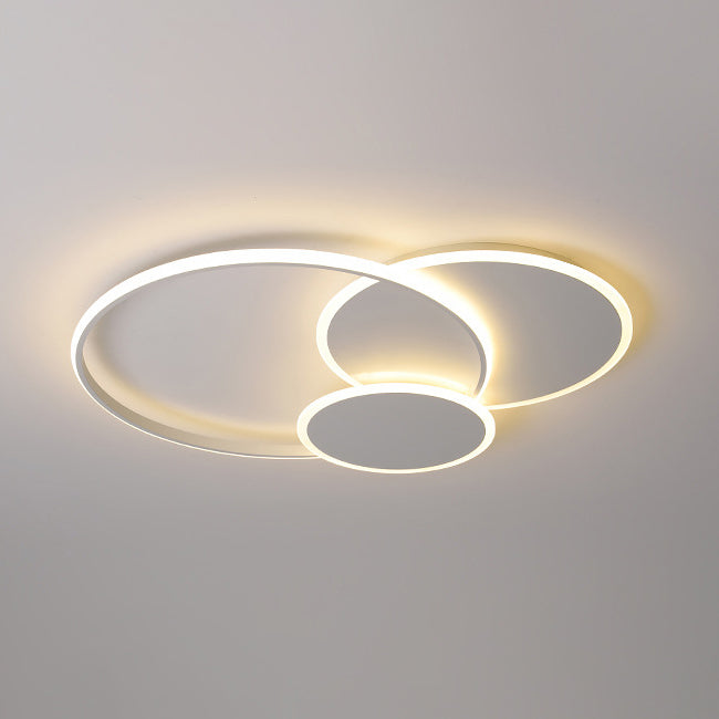 Circles Flush Mount Light Minimalist Style Metal LED Flush Ceiling Light Fixture