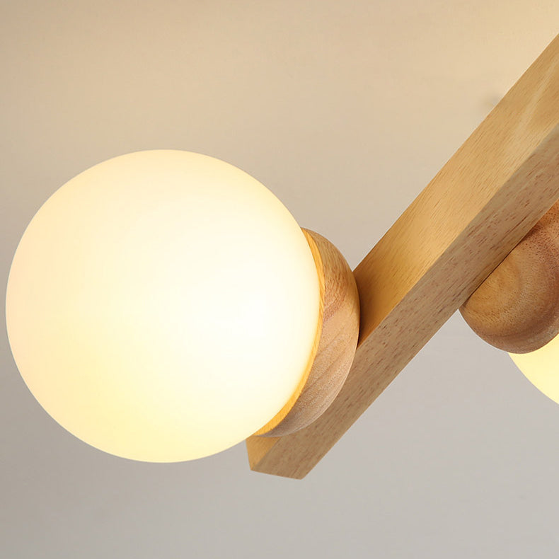 Madera Global Semi Flush Lighture Fixture Modern Style Wooden Semi Flush Mount Lighture
