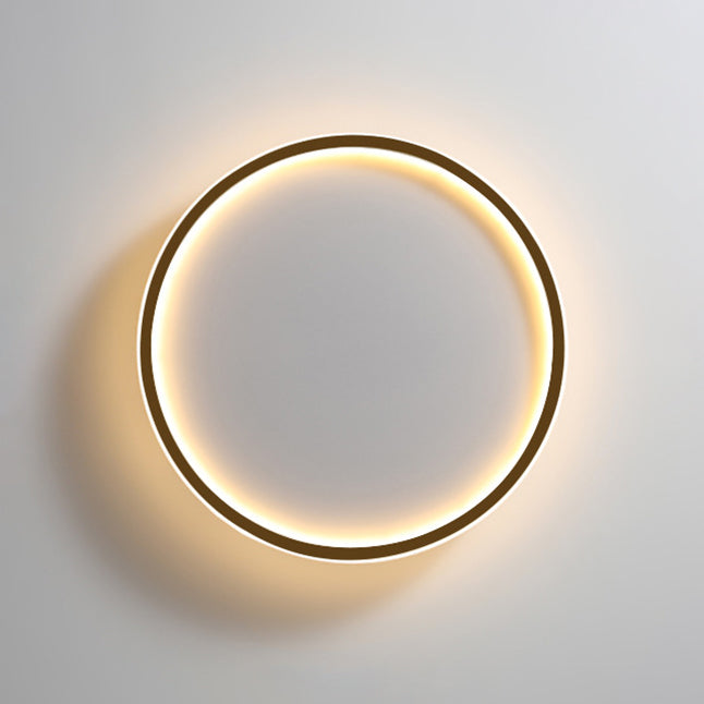 Black Circle Flush Ceiling Light Fixture Nordic Style LED Metal Flush Mount Light