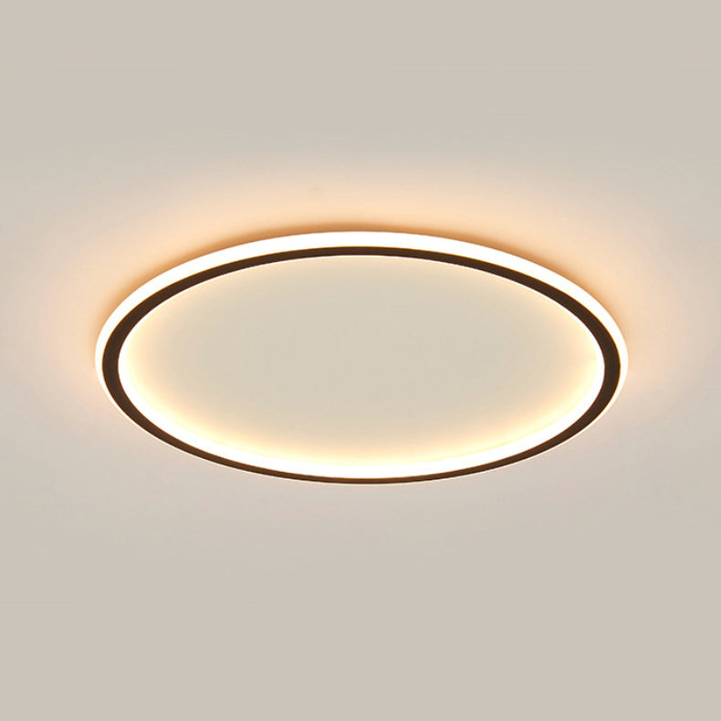 Black Circle Flush Ceiling Light Fixture Nordic Style LED Metal Flush Mount Light