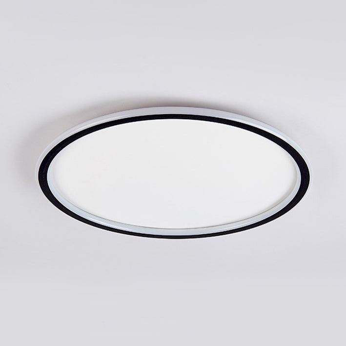 Black Circle Flush Ceiling Light Fixture Nordic Style LED Metal Flush Mount Light