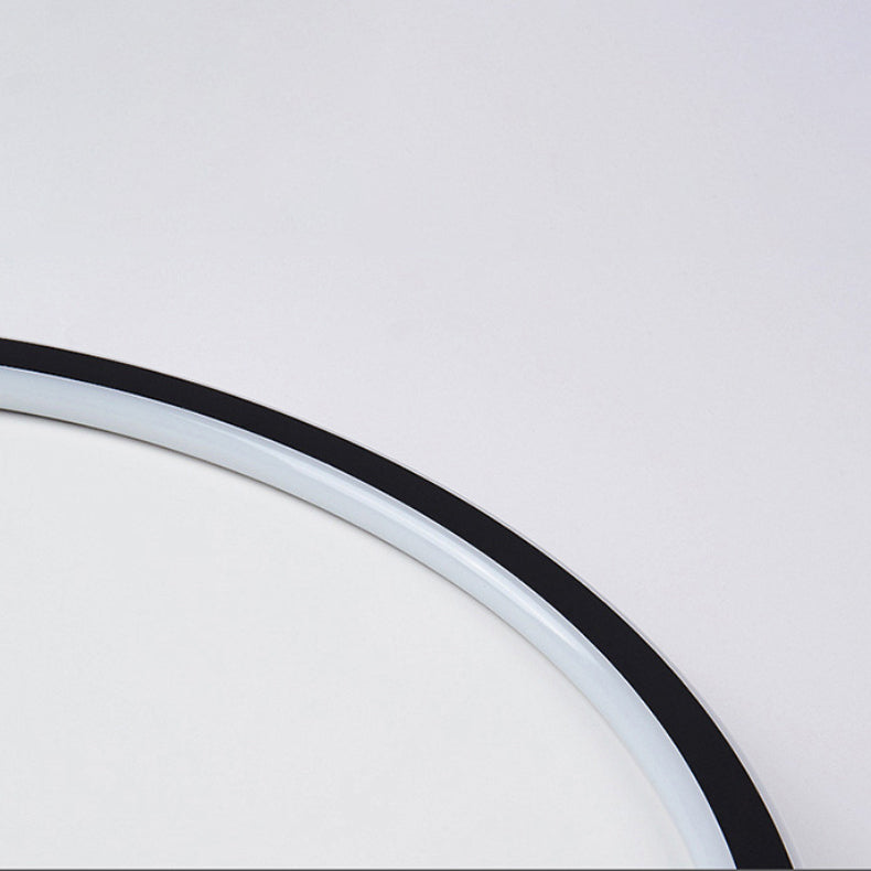 Black Circle Flush Ceiling Light Fixture Nordic Style LED Metal Flush Mount Light