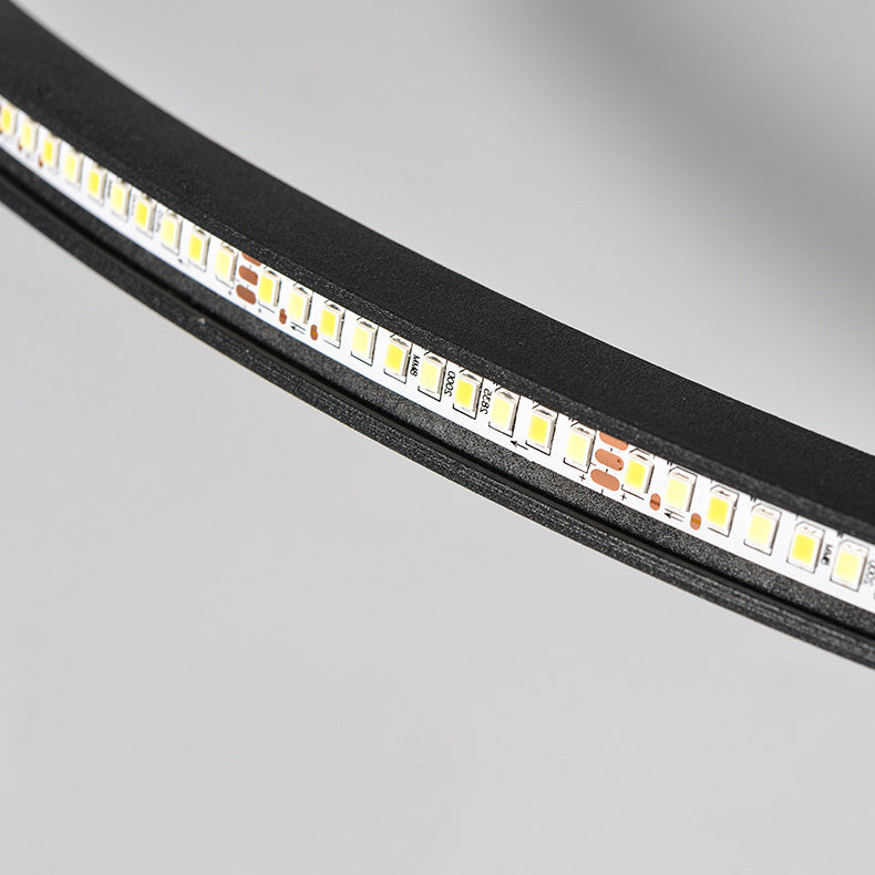 Black Circle Flush Ceiling Light Fixture Nordic Style LED Metal Flush Mount Light