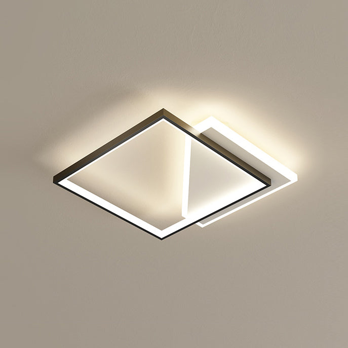 Minimalist Geometry Metal Flush Mount Light for Hall Bedroom and Kitchen