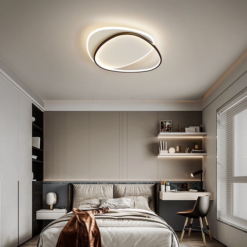 Minimalist Geometry Metal Flush Mount Light for Hall Bedroom and Kitchen
