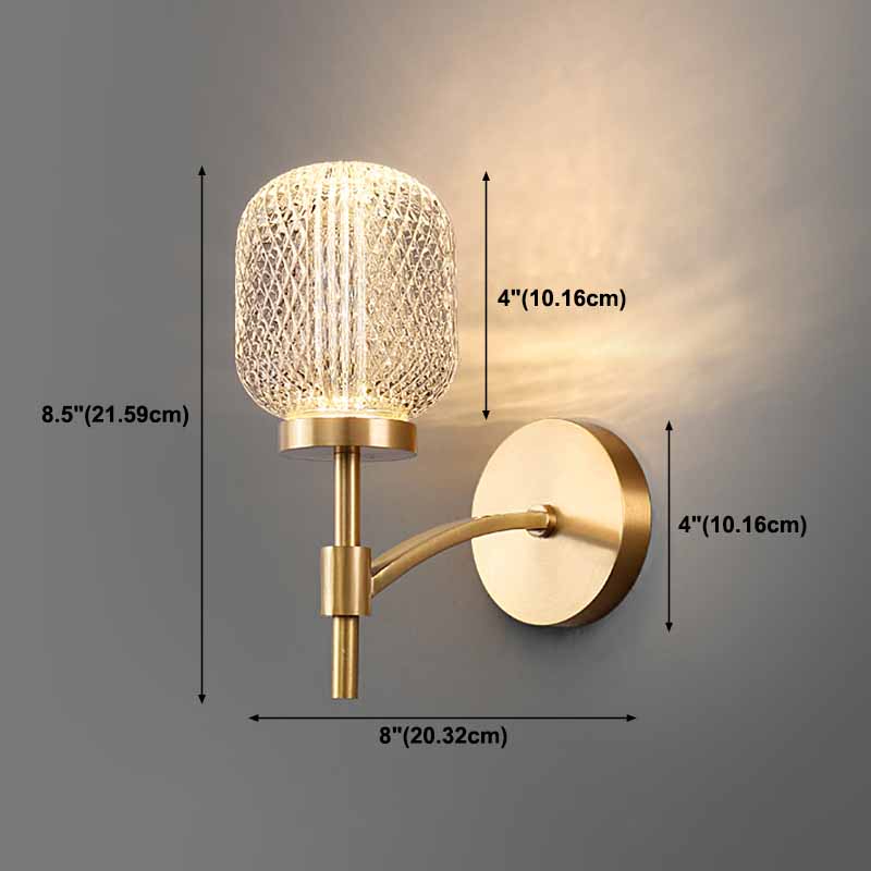 1 Lights Crystal Sconce Light Postmodern Wall Lighting Fixtures for Bedroom Living Room