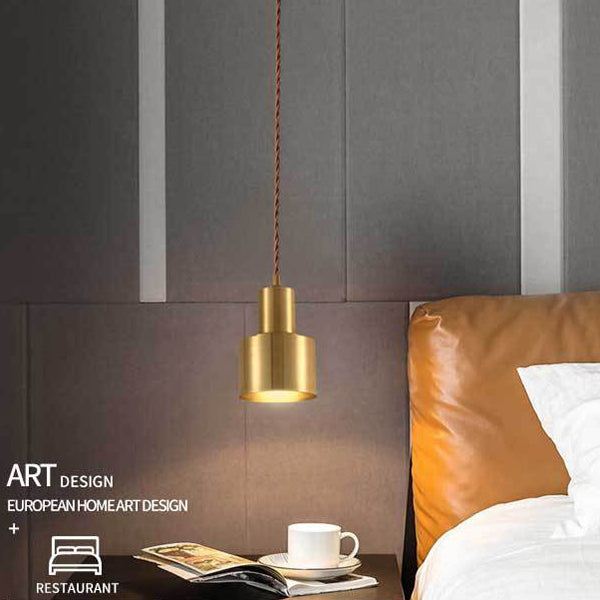 Golden Metal Hanging Light Postmodern Style Pendant Light Hanging Light for Living Room