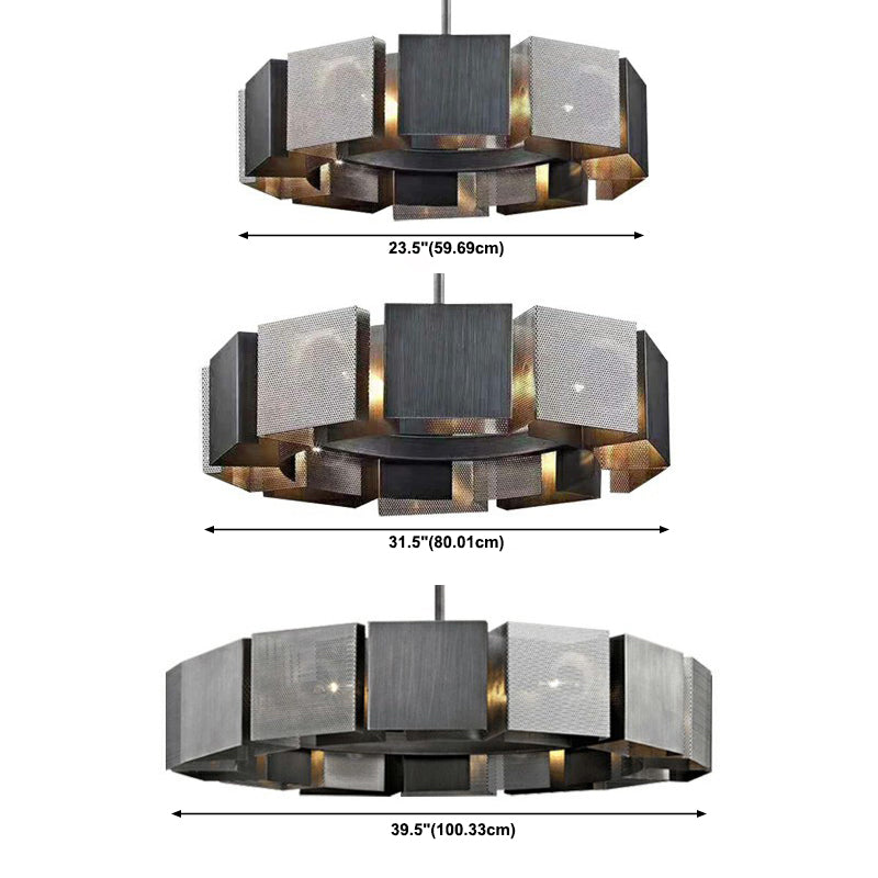 Ultra-moderne Trommelkronleuchter-Leuchte Metallhängelampe mit hängenden Kabel für Schlafzimmer