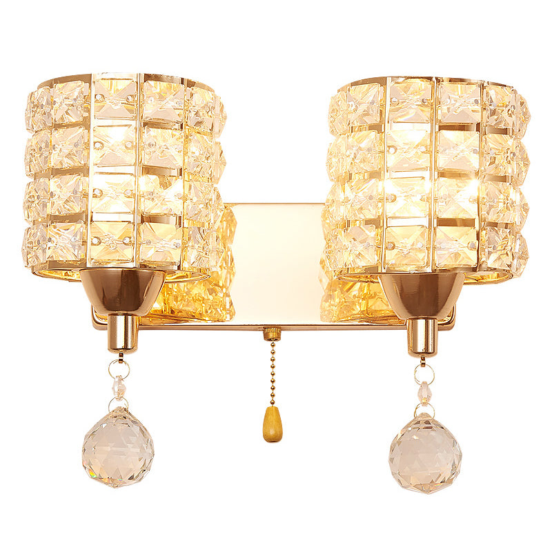 Lumo postmoderno a parete Postmoderna in cristallo in metallo per soggiorno camera da letto