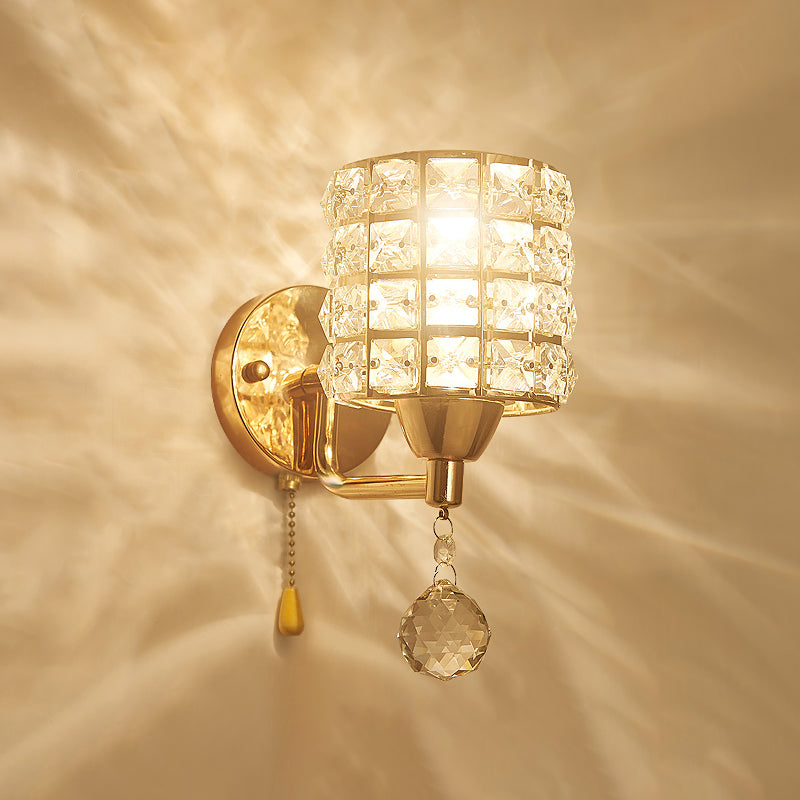 Lumo postmoderno a parete Postmoderna in cristallo in metallo per soggiorno camera da letto
