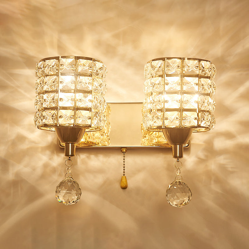 Lumo postmoderno a parete Postmoderna in cristallo in metallo per soggiorno camera da letto