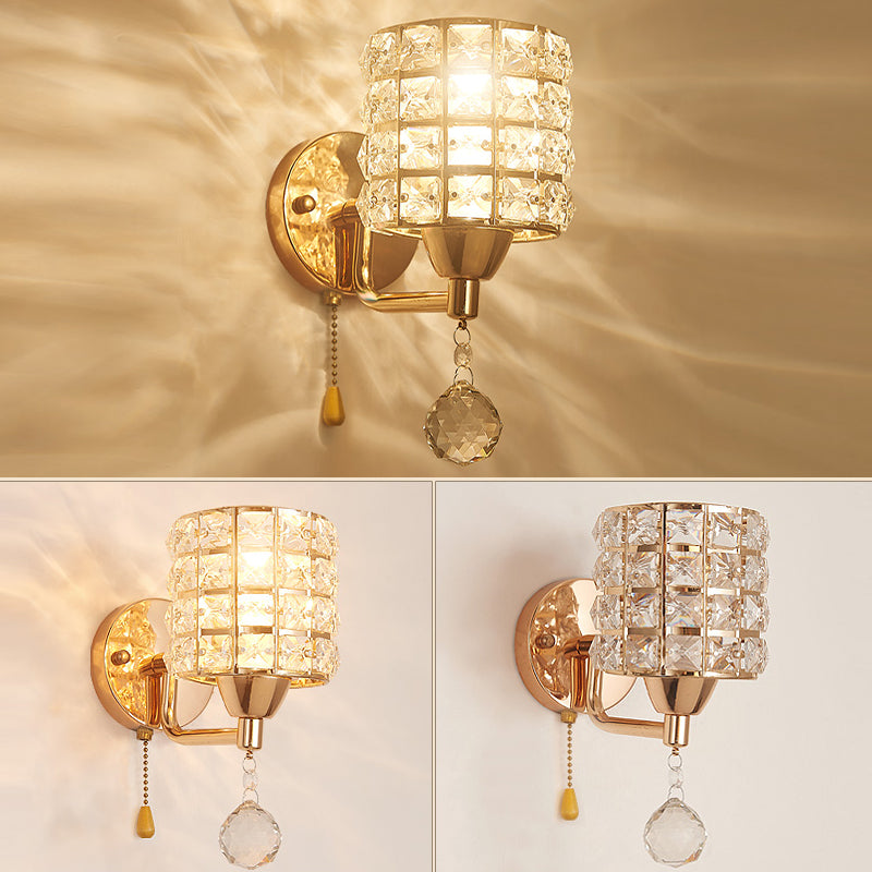 Lumo postmoderno a parete Postmoderna in cristallo in metallo per soggiorno camera da letto