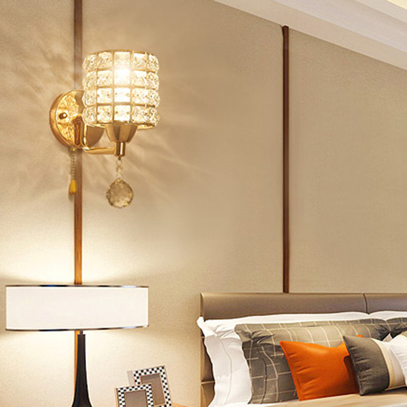 Lumo postmoderno a parete Postmoderna in cristallo in metallo per soggiorno camera da letto