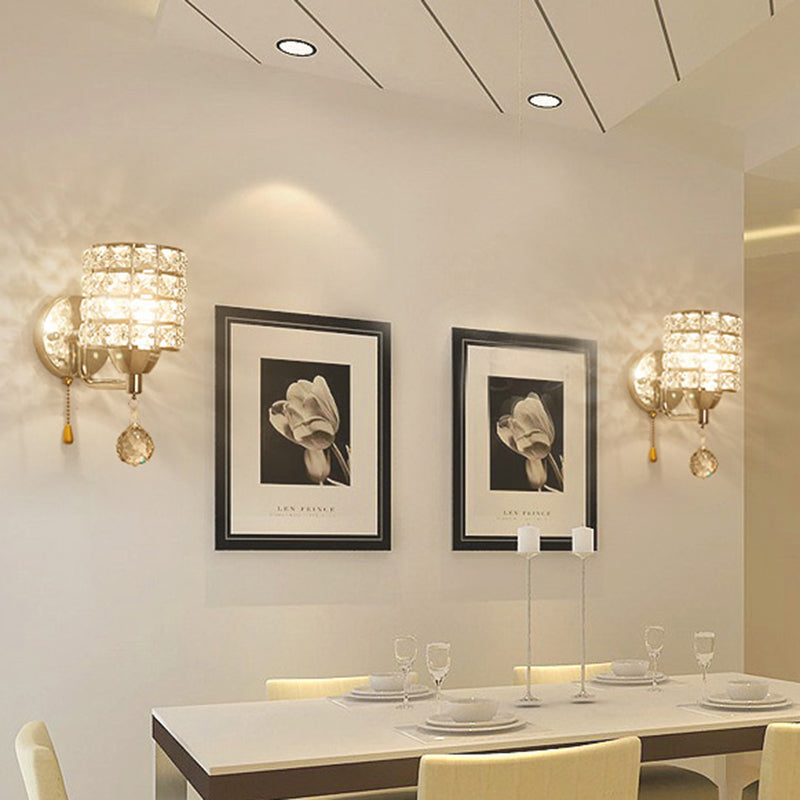 Lumo postmoderno a parete Postmoderna in cristallo in metallo per soggiorno camera da letto