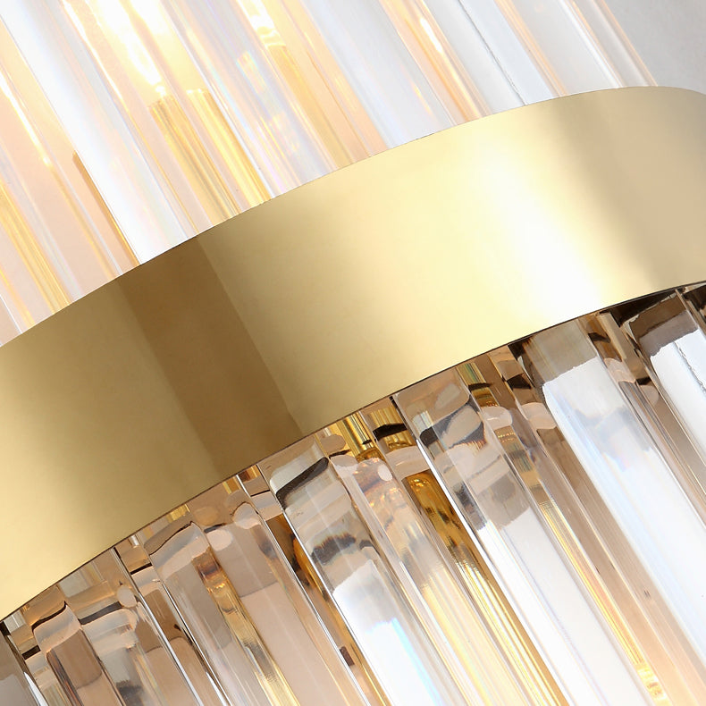 Lampada a parete postmoderna a parete 2 heele lampade con un ombra di cristallo chiaro