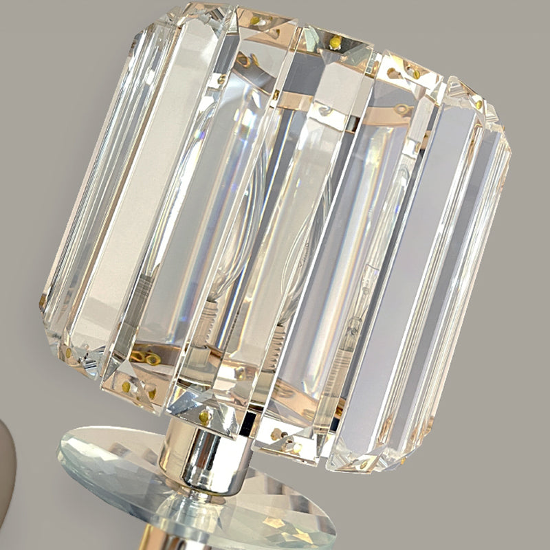 Cylinder/Cone Crystal Sconce Light Postmodern Wall Mounted Light Fixture