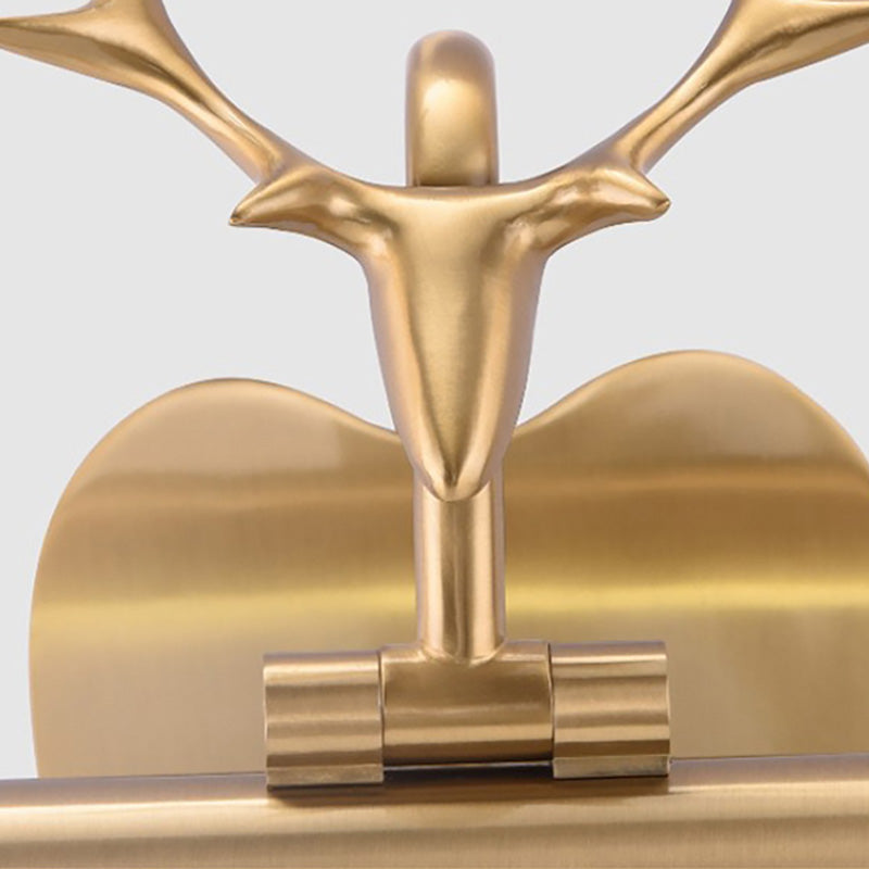 Elegante illuminazione di corna postmoderne con metallo e acrilico per lavaggio per il bagno