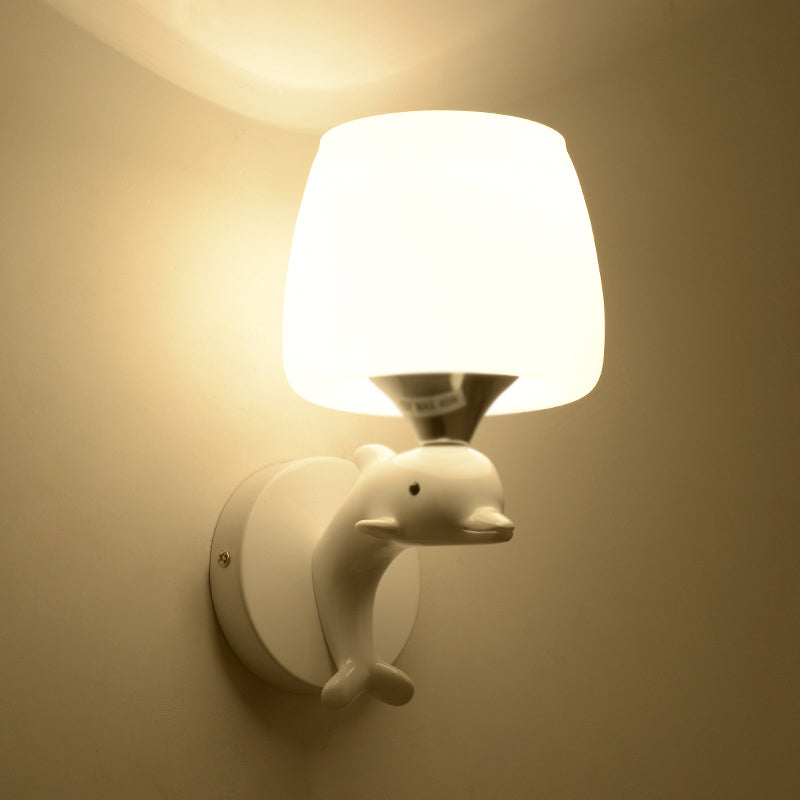 Eigentijdse eenvoud muur sconce lichten dolfijn vormlicht voor slaapkamer