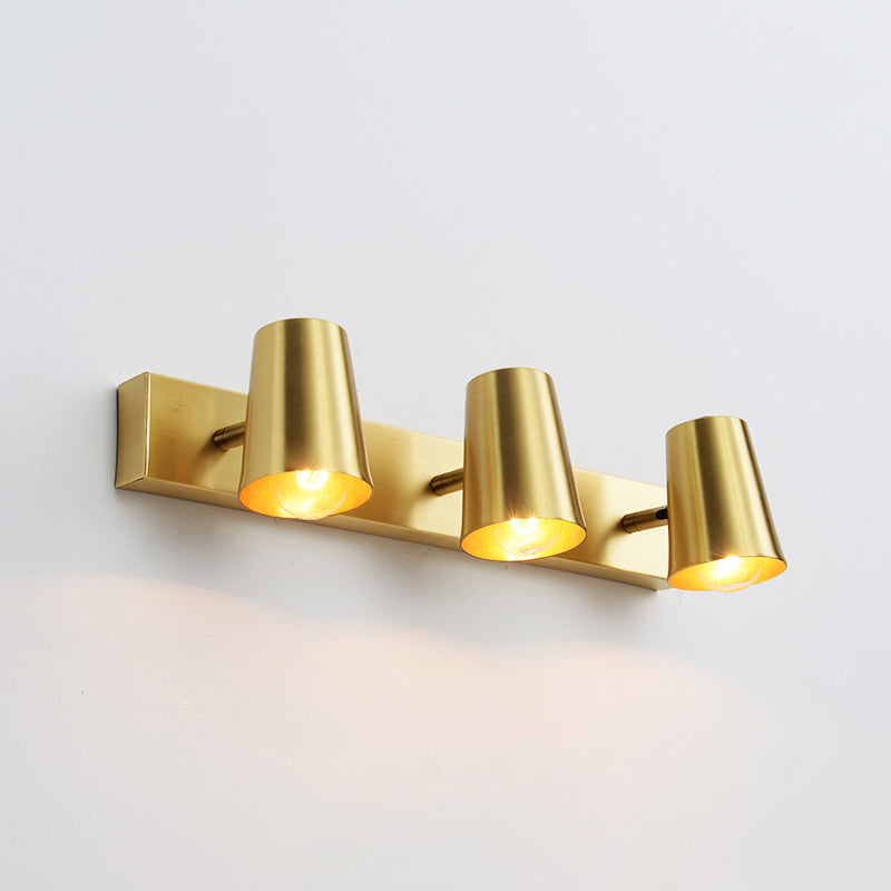 Postmodern Sconce Lights Golden Multi-Blub Metal Wall Mounted Lamps for Bathroom