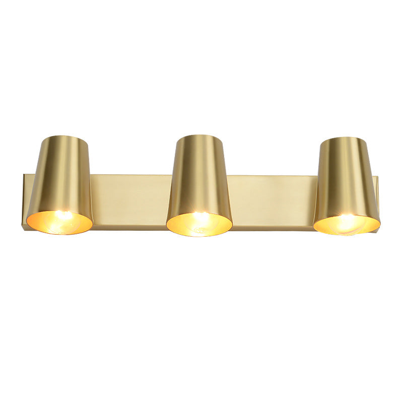 Postmodern Sconce Lights Golden Multi-Blub Metal Wall Mounted Lamps for Bathroom