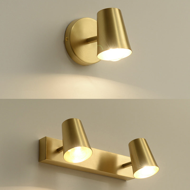 Postmodern Sconce Lights Golden Multi-Blub Metal Wall Mounted Lamps for Bathroom