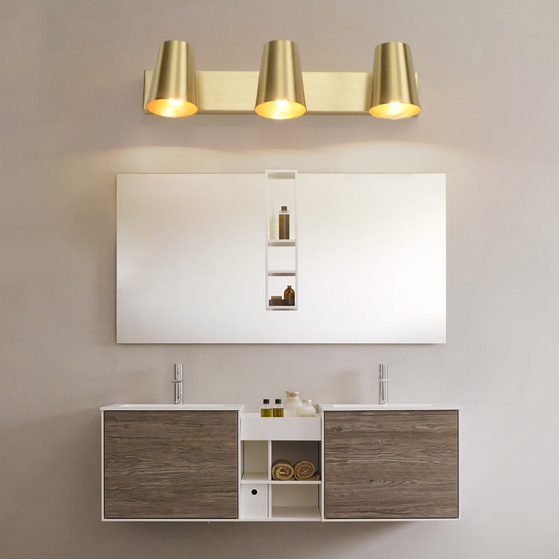 Postmodern Sconce Lights Golden Multi-Blub Metal Wall Mounted Lamps for Bathroom