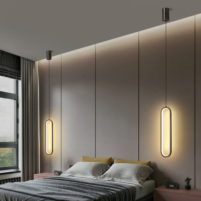Assayeurs d'éclairage de pendentif géométrique lampe à suspension LED moderne avec une teinte acrylique blanche