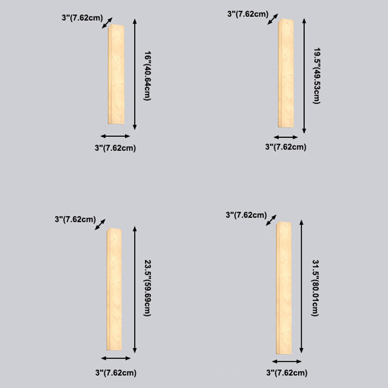 Rectangle Wall Mounted Light Fixture Contemporary Simplicity Stone Wall Lights for Corridor